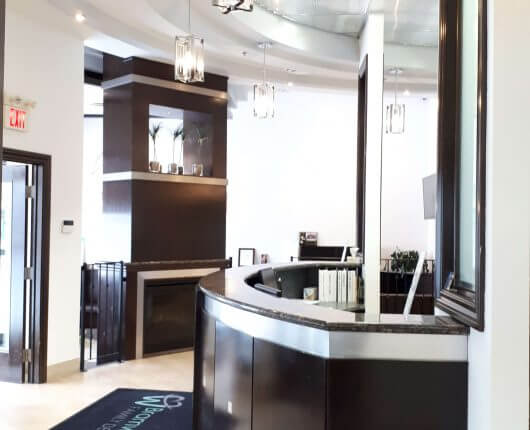 reception area at bramwest dental clinic